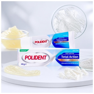 Polident Corega Total Action Crème Adhésive pour Prothèse Dentaire 40 g