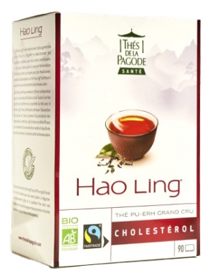 Hao Ling Pagodų arbata Pu-Erh Grand Cru Ekologiška Cholesterolio 90 maišelių
