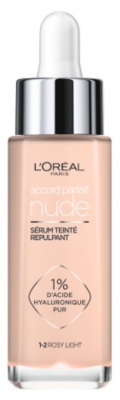 Ser colorat L'Oréal Paris Accord Parfait Nude cu efect de umplere 30 ml - Tentă: 1-2 Rosy Light