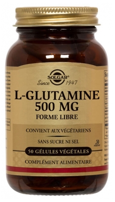 Solgar L-Glutaminas 500 mg 50 Augalinių Kapsulių