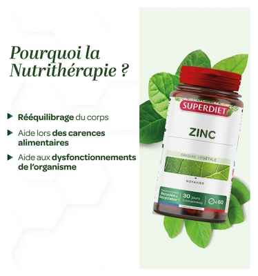 Superdiet Zinc 60 Comprimés