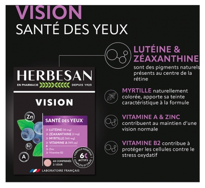 Herbesan Vision Santé des Yeux 60 Comprimés