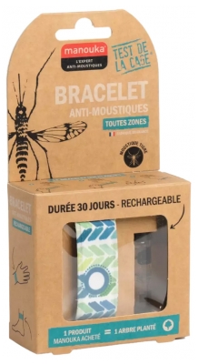 Manouka Brățară Anti-Țânțari + Reîncărcare 6 ml - Culoare: Grafic?