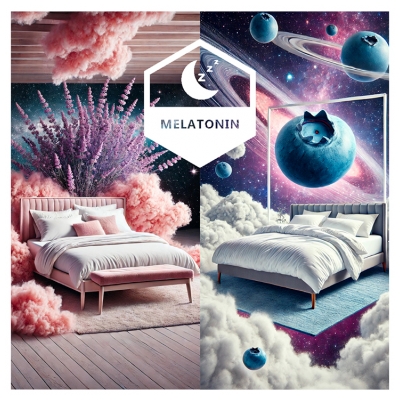 Organic Shop Badeolie Lavendel Blåbær & Melatonin 260 ml