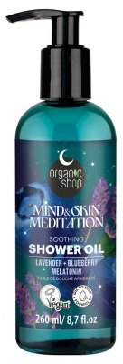 Organic Shop Olje za prhanje Sivka Borovnica & Melatonin 260 ml