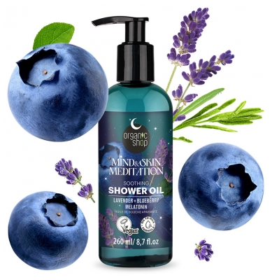 Organic Shop Sprchový olej Levandule Borůvka & Melatonin 260 ml