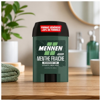 Mennen Déodorant Menthe Fraîche 48H Stick Large 60 ml