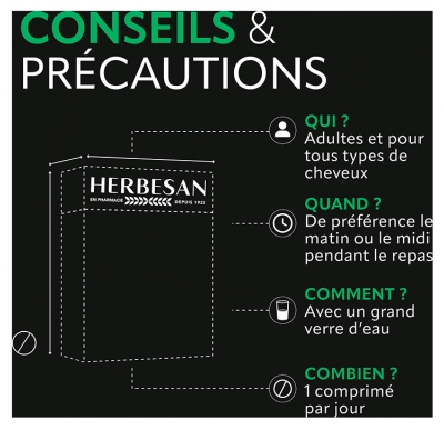 Herbesan Chute de Cheveux 30 Comprimés