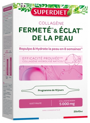 Superdiet Collagène Fermeté & Éclat de la Peau 20 Ampoules