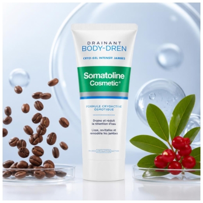 Somatoline Cosmetic Drainant Body-Dren Cryo-Gel Intensif Jambes 200 ml