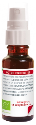 Superdiet Extrait de Pépins de Pamplemousse Ultra Concentré 2400 mg Bio 20 ml
