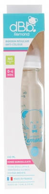 dBb Remond Biberon Régul'Air Anti-Colique en Verre 0-4 Mois 240 ml - Couleur : Transparent
