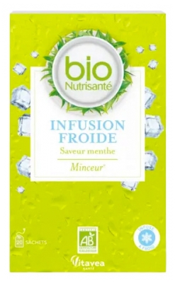 Vitavea Infusão Fria Magreza Sabor Menta Bio 20 Saquetas