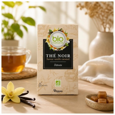 Vitavea Bio Černý Čaj Relaxace Vanilka Karamel 20 sáčků