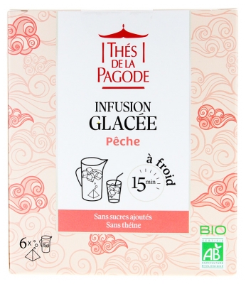 Thés de la Pagode Infusion Glacée Pêche Bio 6 Sachets