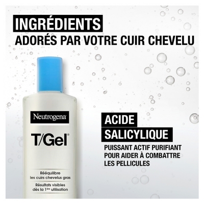 Neutrogena T/Gel Shampoing Antipelliculaire Pellicules Grasses 250 ml