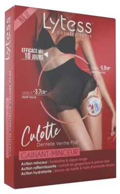 Lytess Cosmétotextile Gainant - Minceur Culotte Dentelle Ventre Plat Couleur Noire