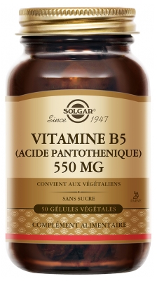 Solgar Vitamina B5 (acido Pantotenico) 550 mg 50 Capsule Vegetali