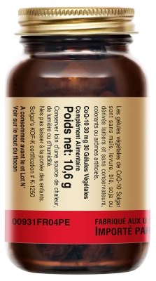 Solgar CoQ-10 30 mg 30 Gélules Végétales