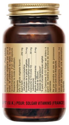 Solgar CoQ-10 30 mg 30 Gélules Végétales