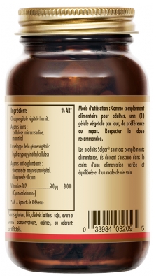 Solgar Vitamine B12 500 mcg 50 Gélules Végétales