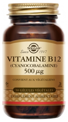 Solgar Vitamine B12 500 mcg 50 Gélules Végétales