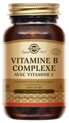 Solgar Vitamina B Complejo con Vitamina C 100 Comprimidos