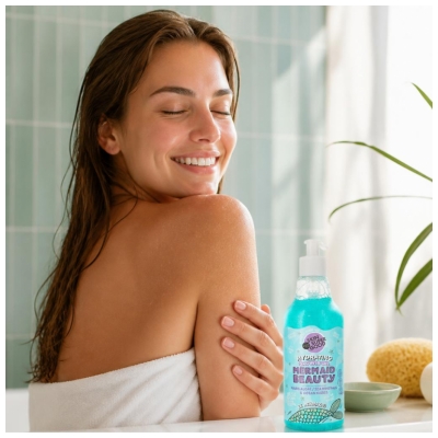 Gel de Banho Hidratante Organic Shop Skin Super Good Mermaid Beauty 500 ml