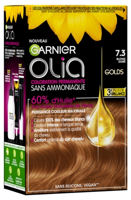Garnier Olia Coloration Permanente Sans Ammoniaque 120 g - Coloration : 7.3 Blond Doré