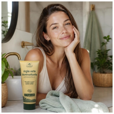 Naturado en Provence Grøn Lermaske Montmorillonit med Økologisk Aloe Vera 300 g