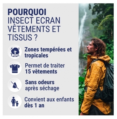 Insect Ecran Spray Insecticide Vêtements & Tissus 100 ml