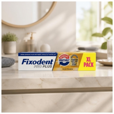Fixodent Pro Plus Mocno Utrwalający Krem Adhezyjny Neutralny Smak 57 g