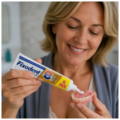 Fixodent Pro Plus Mocno Utrwalający Krem Adhezyjny Neutralny Smak 57 g