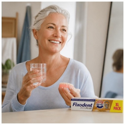 Fixodent Pro Plus Mocno Utrwalający Krem Adhezyjny Neutralny Smak 57 g