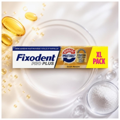 Fixodent Pro Plus Mocno Utrwalający Krem Adhezyjny Neutralny Smak 57 g