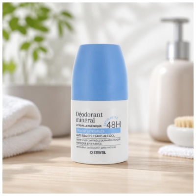 Stentil Mineraali Antiperspirantti Herkälle Iholle 48H Roll-On 50 ml