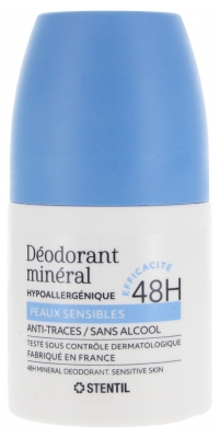 „Stentil“ mineralinis dezodorantas jautriai odai 48H rutulinis 50 ml