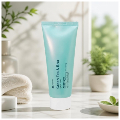 Jkosmec All Bright Cleansing Foam Green Tea & Bha 180 ml