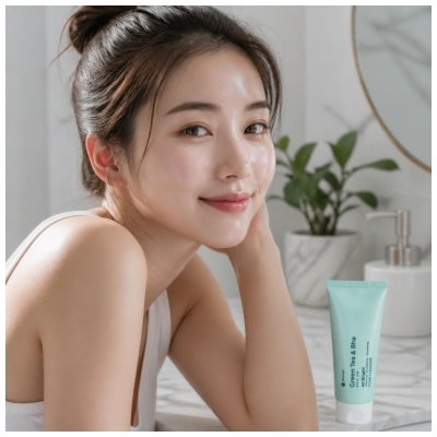 Jkosmec All Bright Cleansing Foam Green Tea & Bha 180 ml
