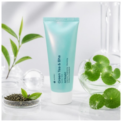 Jkosmec All Bright Cleansing Foam Green Tea & Bha 180 ml