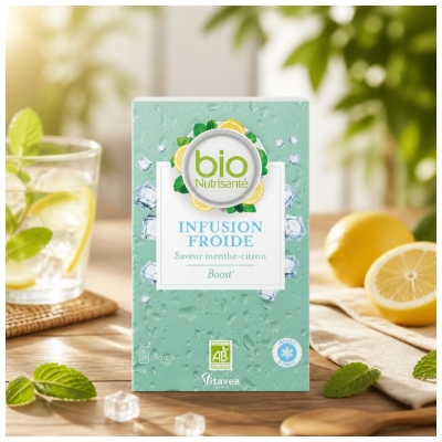 Vitavea Bio Studený nápoj Boost Mátovo-Citrónová příchuť 20 sáčků