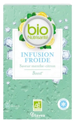 Vitavea Infusion Froide Boost Saveur Menthe-Citron Bio 20 Sachets