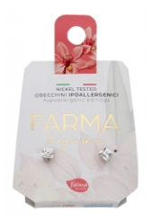 Brincos Hipoalergénicos Xirius Crystal 6,2mm Farma Bijoux