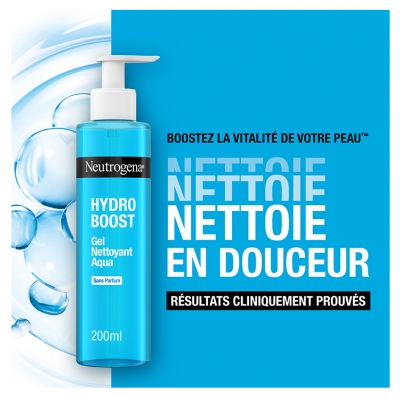 Neutrogena Hydro Boost Nettoyant Aqua-Gel Hydratant Sans Parfum 200 ml