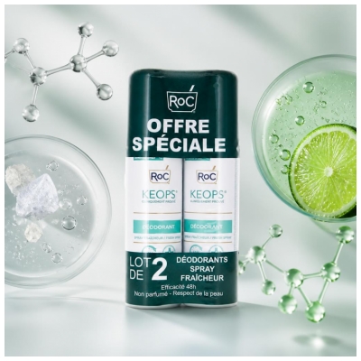 RoC Keops Gaivumo dezodorantas purškalas 2 x 100 ml