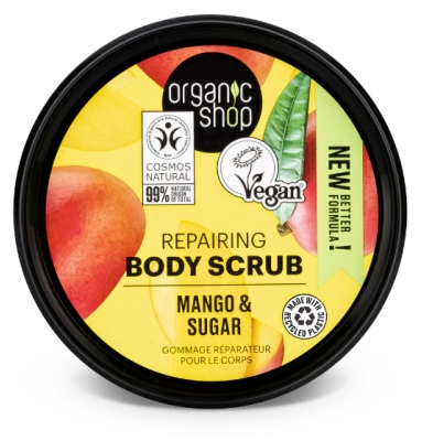 Organic Shop Scrub Corpo Mango e Zucchero Scrub Corpo Riparatore 250 ml