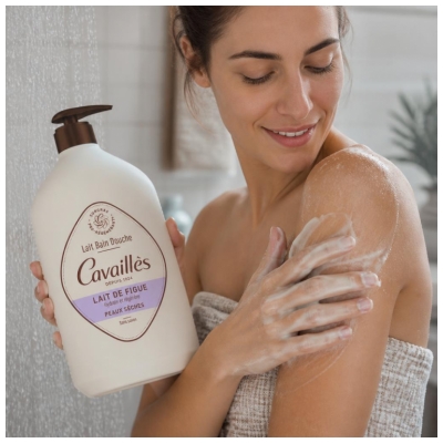 Cavaillès Lait Bain Douche Peaux Sèches Lait de Figue 1 L