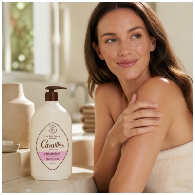 Cavaillès Lait Bain Douche Peaux Sèches L'Hydratant 1 L