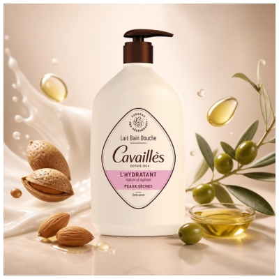 Cavaillès Lait Bain Douche Peaux Sèches L'Hydratant 1 L
