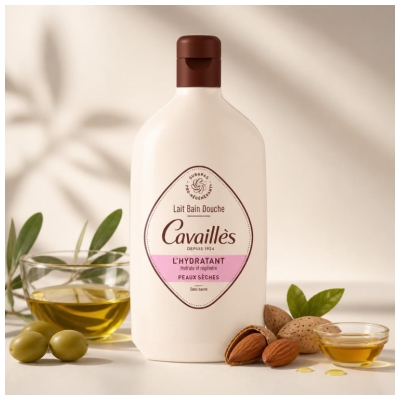 Cavaillès Mleko za prhanje in kopel za suho kožo Vlažilec 400 ml